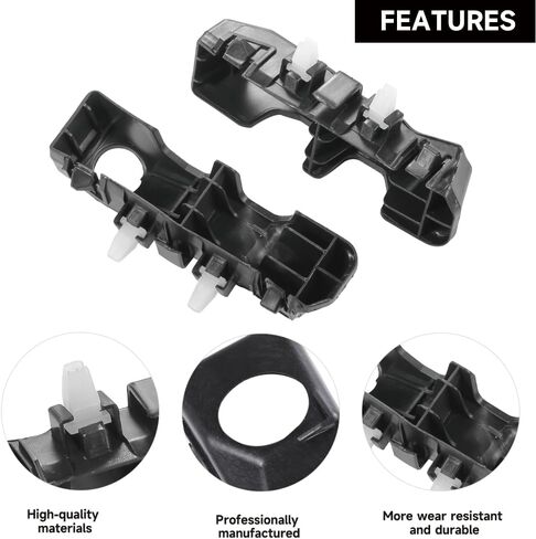 1 Pair Left and Right Side Front Bumper Bracket Bumper Mount Support Bracket - Compatible for Hyundai Veloster 1.6L L4 - Gas 2015 - 2017 - Replace Part 865132V000, 865142V000 in Saudi Arabia