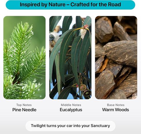 Twilight Car Air Freshener Vent Clip – Minimalist & Premium Design – Long-Lasting 30-Day Scent – Cruelty-Free – Third-Party Tested for REACH & CA Prop 65 Safety – Odor Eliminator for Cars in Saudi Arabia