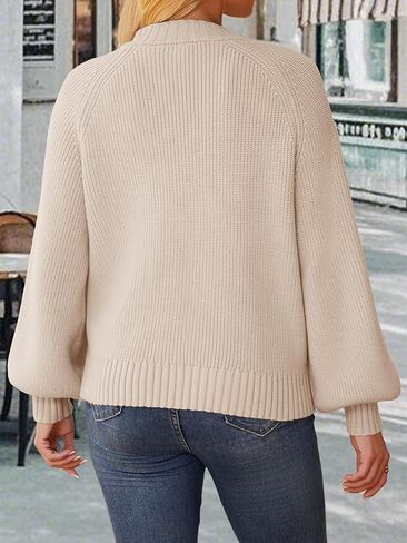 Cardigan Sweaters for Women Crew Neck Chunky Knit Cardigan Button Down Long Sleeve Fall Winter Fashion Clothes in Saudi Arabia