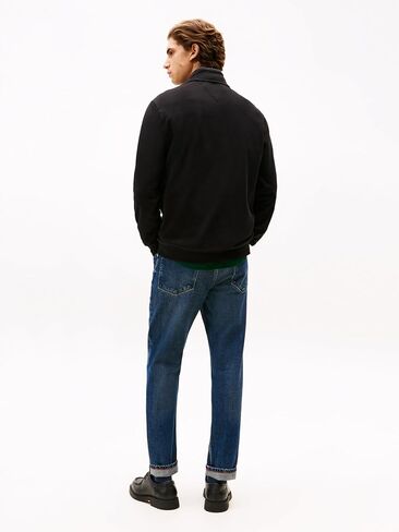 Tommy Hilfiger Men's Medium Weight Ribbed 1/4 Zip Sweatshirt in Saudi Arabia