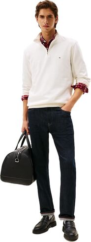 سويت شيرت رجالي من Tommy Hilfiger متوسط ​​الوزن مضلع بسحاب 1/4 in Kuwait