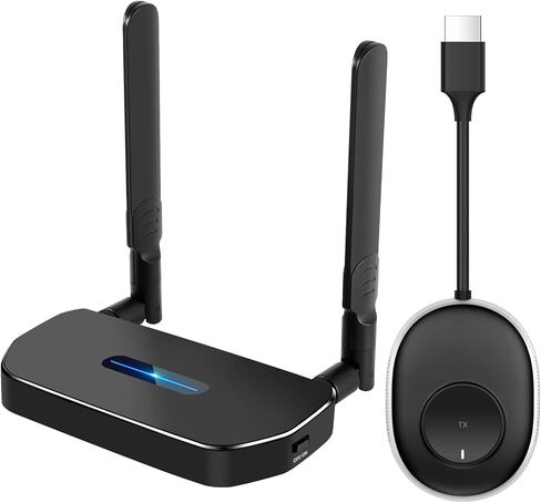 Wireless hdmi Transmitter and Receiver 4K Kit.Two Transmitter Farthest Matching Distance 165FT/50M 5G Video/Audio HDMI Wireless Extender Kit for Laptop,Camera,PC,PS5,Netfix to Monitor,Television in Saudi Arabia
