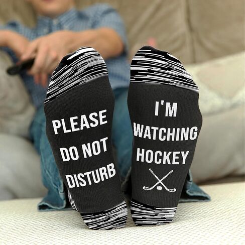 Funny Hockey Socks - Perfect Hockey Gifts - Field Sport Socks for Players and Fans, Christmas Gifts Stocking Stuffers in Saudi Arabia