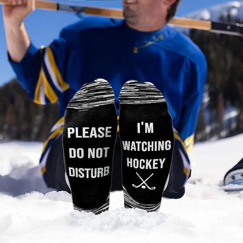 Funny Hockey Socks - Perfect Hockey Gifts - Field Sport Socks for Players and Fans, Christmas Gifts Stocking Stuffers in Saudi Arabia