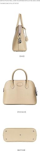 Women's Genuine Top-Grade cowhide Leather Handbags Shell Bag with Detachable Strap and Hardware Lock in Saudi Arabia