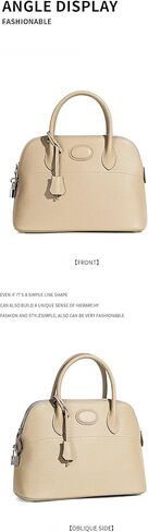 Women's Genuine Top-Grade cowhide Leather Handbags Shell Bag with Detachable Strap and Hardware Lock in Saudi Arabia