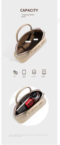 Women's Genuine Top-Grade cowhide Leather Handbags Shell Bag with Detachable Strap and Hardware Lock in Saudi Arabia