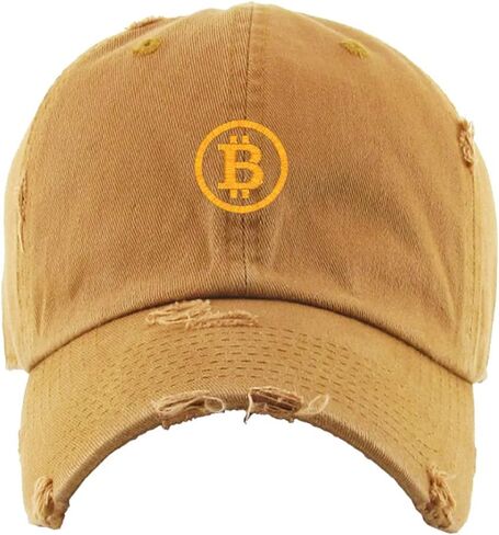قبعة بيسبول كلاسيكية من Bitcoin B مطرزة من القطن قبعة للأب المتعثرة قابلة للتعديل in Saudi Arabia