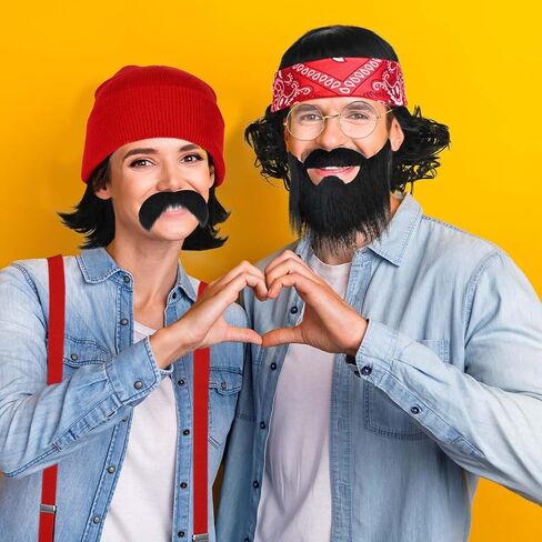 Halloween Comedian Costume Set Halloween Couple Character Costume Kit for Men Women Party Dress Up in Kuwait