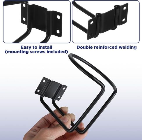 Set of 4 Stainless Steel Wall-Mounted Drink Holders for Boats, Trucks, RVs, Tractors, and Outdoor Wooden Swings - Black Ring Cup Holders in Saudi Arabia