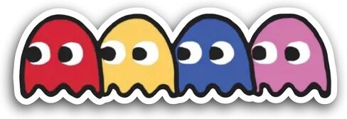 2 (Pieces) 3" and 5" Arcade Ghost Sticker, Waterproof Vinyl Decals for Many Purpose Like Cars, Trucks, Laptops, Phones, Windows and More in Saudi Arabia