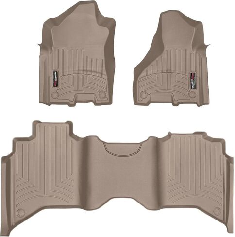 WeatherTech Custom Fit FloorLiners for Ram 4500/5500, 2500/3500 Trucks - 1st & 2nd Row (441545-1-6), Black in Saudi Arabia