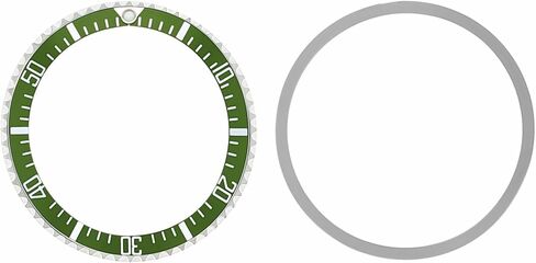 إطار وإدراج Ewatchparts متوافق مع ساعة رولكس العسكرية 5508 5512 5513 5517 أخضر in Saudi Arabia