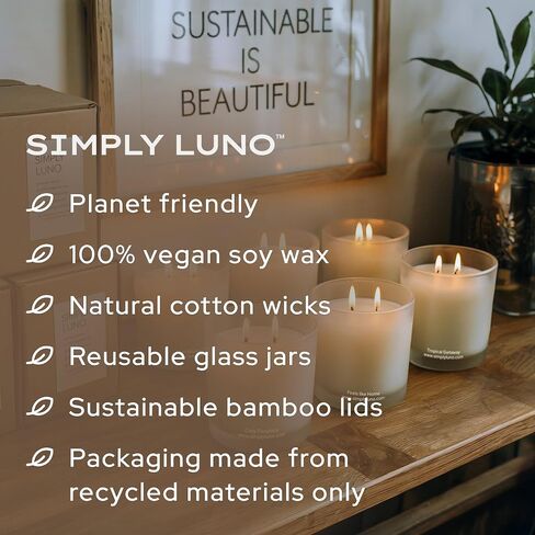 Tropical Getaway - Coconut & Grapefruit Scented Candle – 14oz Soy Wax – Fresh Candle for Home – 50+ Hour Burn – Eco Friendly Gift Box in Reusable Glass Jar with Bamboo Lid in Saudi Arabia