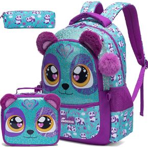 Meetbelify Backpacks for Girls School Bag Cute Girls Backpacks Ages 8-10 with Lunch Box Kids Bookbag Set Travel Backpack for Preschool Kindergarten Elementary Students Backpack to School Supplies in Saudi Arabia