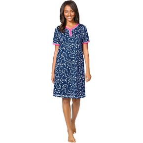 Dreams & Co. قميص نوم قصير من Henley مقاس كبير in Kuwait