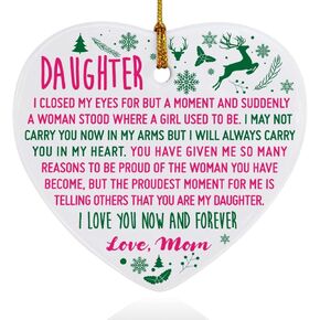 Daughter in Law Gifts from Mother Father in Law, You’re My Daughter in Heart, Wedding Marriage Gifts for Bride to Be, Birthday for Daughter in Law, Ornament Keepsake Gifts in Kuwait
