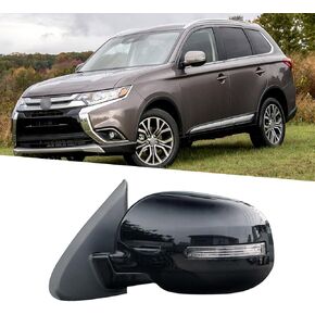 مرآة جانبية للسائق تناسب 2013-2020 Mitsubishi Outlander مرآة جانبية بديلة لملحقات مرآة الرؤية الخلفية تعديل كهربائي، قابلة للطي كهربائيًا، إضاءة دوارة، تدفئة (لا تناسب Outlander Sport) in Saudi Arabia