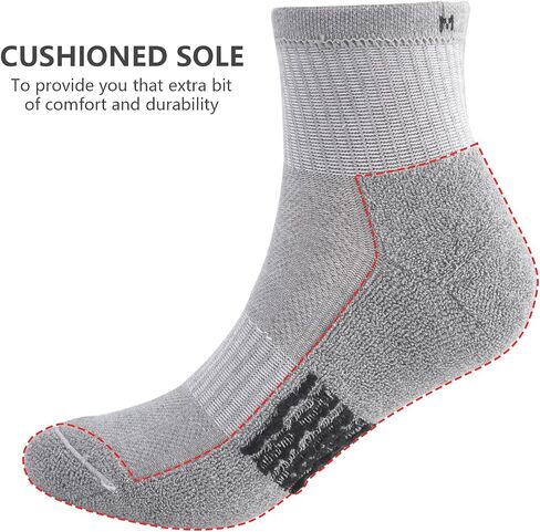 Ankle Socks Womens Cotton Athletic Cushioned Running Socks in Saudi Arabia
