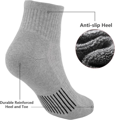Ankle Socks Womens Cotton Athletic Cushioned Running Socks in Saudi Arabia