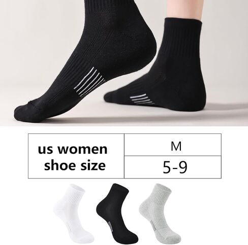 Ankle Socks Womens Cotton Athletic Cushioned Running Socks in Saudi Arabia