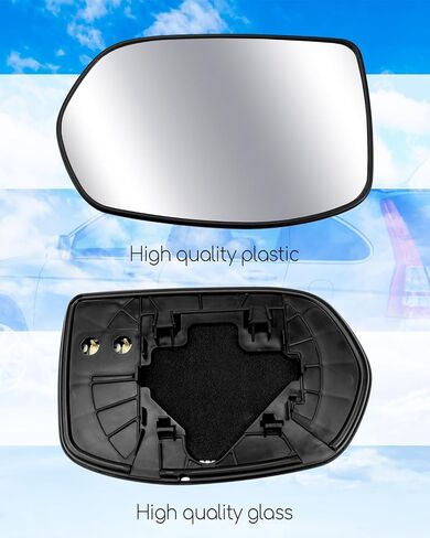 Driver Side Heated Mirror Glass Fit for Honda CRV 2007 2008 2009 2010 2011, Left Side Rear View Mirror Glass with Rear Holder in Saudi Arabia