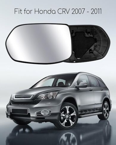 Driver Side Heated Mirror Glass Fit for Honda CRV 2007 2008 2009 2010 2011, Left Side Rear View Mirror Glass with Rear Holder in Saudi Arabia