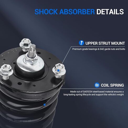 Autoround 171352L+171352R دعامات أمامية كاملة ممتص الصدمات متوافق مع Toyota Tacoma 1995 1996 1997 1998 1999 2000 2001 2002 2003 2004 دعامات مع مجموعة زنبركية ملفوفة مكونة من 2 in Saudi Arabia