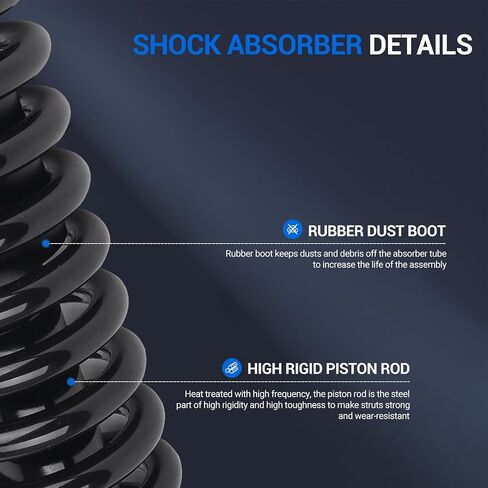 Autoround 171352L+171352R دعامات أمامية كاملة ممتص الصدمات متوافق مع Toyota Tacoma 1995 1996 1997 1998 1999 2000 2001 2002 2003 2004 دعامات مع مجموعة زنبركية ملفوفة مكونة من 2 in Saudi Arabia