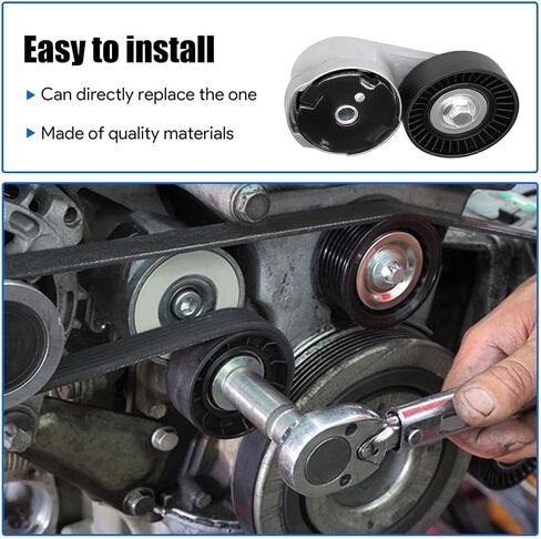 Belt Tensioner and Idler Pulley and Serpentine Belt Kit Fit for 2012-2014 Chrysler 200,for 2011-2016 Town & Country for Dodge Avenger Grand Caravan Journey Ram C/V 2011-2019 Replace 90K-39282D in Saudi Arabia