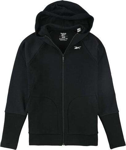 Reebok Womens TS QC Full-Zip Track Jacket Sweatshirt, Black, XX-Small in Saudi Arabia