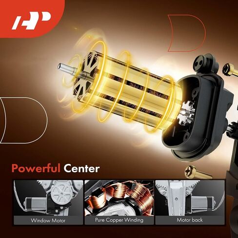 A-Premium Electric Power Window Regulator with Motor Compatible with Nissan Versa 2012-2024, Rear Left Driver Side in Saudi Arabia