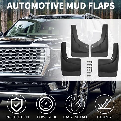 Mud Flap Splash Guard for Chevrolet Avalanche 2500 2002-2006 Durable | Front & Rear Side Mudflaps with Mount Accessor 1 Set in Saudi Arabia