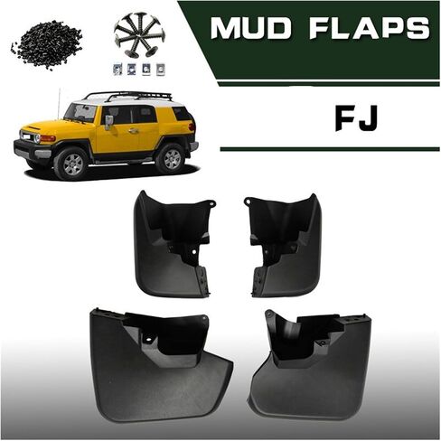 Mudguards Accessories ，Compatible for Toyota FJ Cruiser 2007-2018 Front Rear Mud Guards Mud Flaps Guards Flaps Fender Splash Guards Stylines(Front 2pcs) in Saudi Arabia