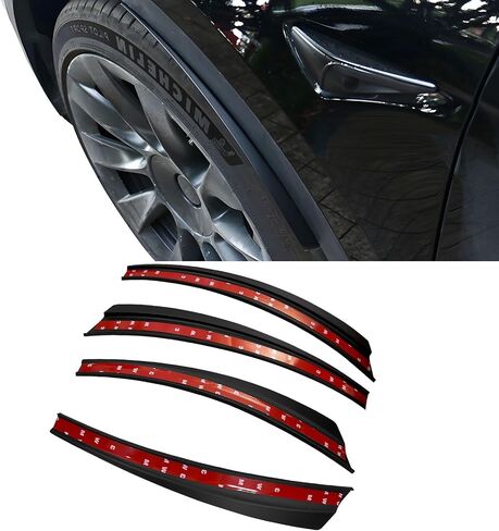 IKON MOTORSPORTS, Wheel Fender Flare Flaps Splash Compatible with 2020-2024 Tesla Model Y, Matte Black ABS Mud Flaps Front & Rear Splash Guards Fender Kit Protection Bodykits 4PCS, 2021 2022 in Saudi Arabia