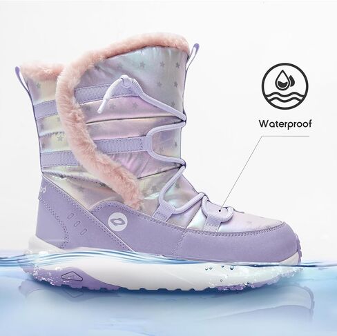 Balabala Kids Snow Boots Girls Winter Boots Girls and Boys Snow Boots Outdoor Anti-Slip Warm Faux Fur Shoes Hiking Boots in Kuwait