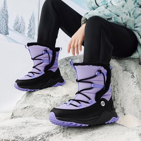 Balabala Kids Snow Boots Girls Winter Boots Girls and Boys Snow Boots Outdoor Anti-Slip Warm Faux Fur Shoes Hiking Boots in Saudi Arabia