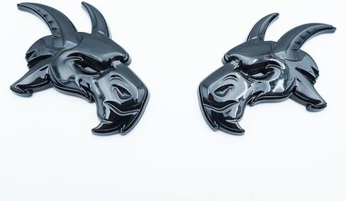 2Pc Head Emblems 3D Custom Fender Tailgate Badges Nameplate Sticker Replacement for TRX Ram 1500 2500 (Redline) in Saudi Arabia