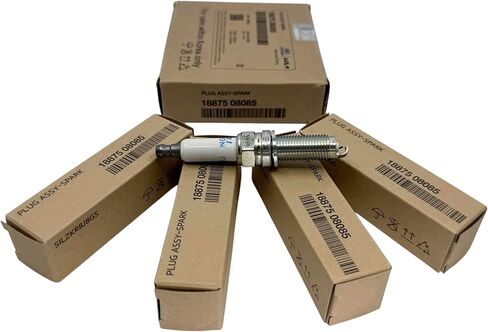 طقم 4 قطع شمعات إشعال أصلية OEM 18875-08085، متوافق مع هيونداي سوناتا 2020-2021 كيا K5 2021 1.6L L4 in Kuwait