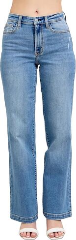 Judy Blue Womens Jeans - High Waisted Trouser Straight Fit in Saudi Arabia