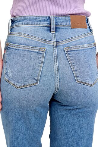 Judy Blue Womens Jeans - High Waisted Trouser Straight Fit in Saudi Arabia