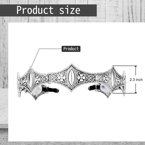 DDazzling Medieval Metal Crown Headband, Non-Slip Decorative Hairband for Halloween Cosplay, Wedding, Theater in Saudi Arabia