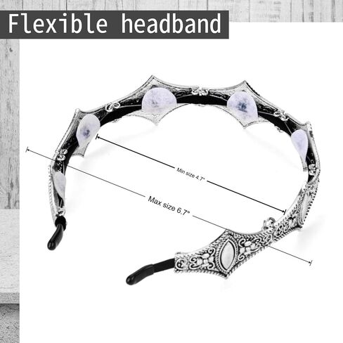 DDazzling Medieval Metal Crown Headband, Non-Slip Decorative Hairband for Halloween Cosplay, Wedding, Theater in Saudi Arabia