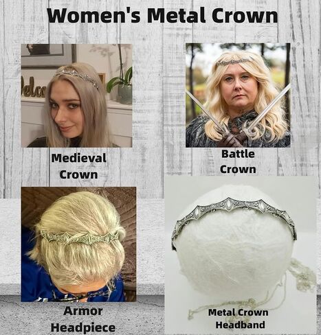 DDazzling Medieval Metal Crown Headband, Non-Slip Decorative Hairband for Halloween Cosplay, Wedding, Theater in Saudi Arabia