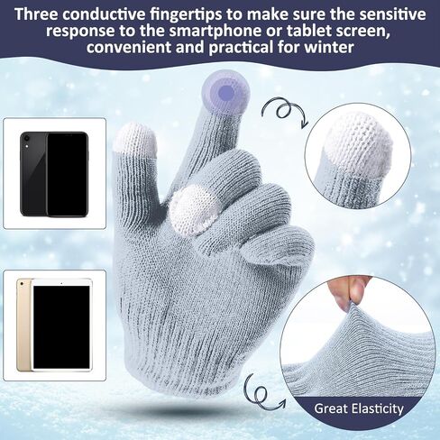 SATINIOR 56 Pieces Bulk Winter Beanies Gloves Set Touchscreen Gloves Hats Combo Pack for Winter Homeless Men Women in Saudi Arabia
