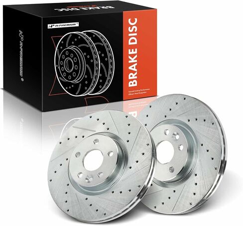 A-Premium 12.75 inch (324mm) Front Vented Disc Brake Rotors Compatible with Select Volvo Models - XC60 2016-2017, 2.0L 2.5L 3.0L, 2-PC Set in Saudi Arabia
