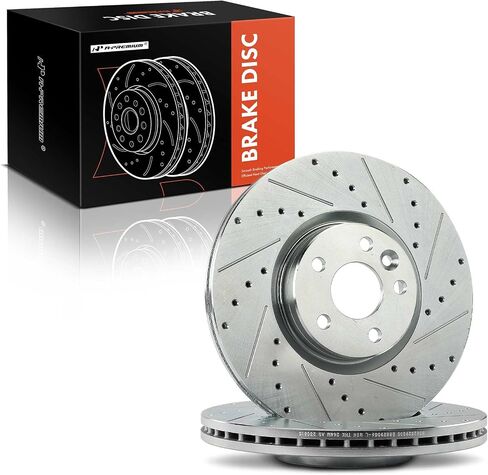 A-Premium 12.75 inch (324mm) Front Vented Disc Brake Rotors Compatible with Select Volvo Models - XC60 2016-2017, 2.0L 2.5L 3.0L, 2-PC Set in Saudi Arabia