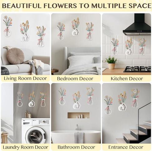 3PCS Metal Flowers Wall Decor for Living Room-Boho Floral Wall Art for Kitchen-Rustic Work for Farmhouse Dining Room Coquette Bathroom Laundry Room and Office Wall Sculptures,3D Bow Wall Art in Saudi Arabia
