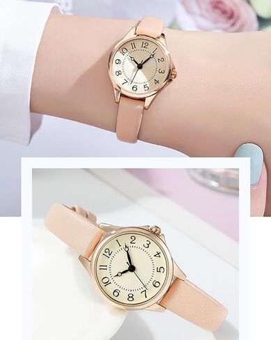 BESTKANG Women's Fashion Leather Strap Watch Easy - Read Dial Casual Quartz Wristwatch Waterproof Watch Women's Small Wrist Watch in Saudi Arabia