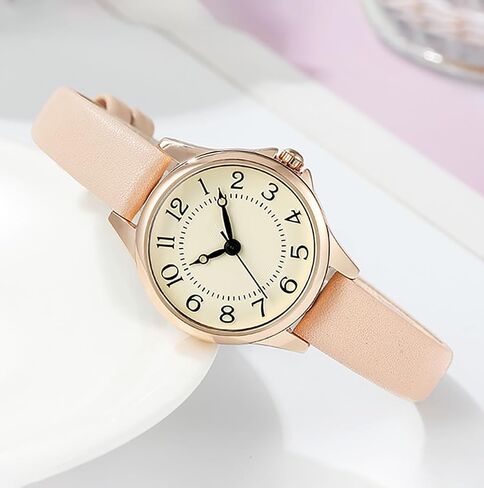 BESTKANG Women's Fashion Leather Strap Watch Easy - Read Dial Casual Quartz Wristwatch Waterproof Watch Women's Small Wrist Watch in Saudi Arabia